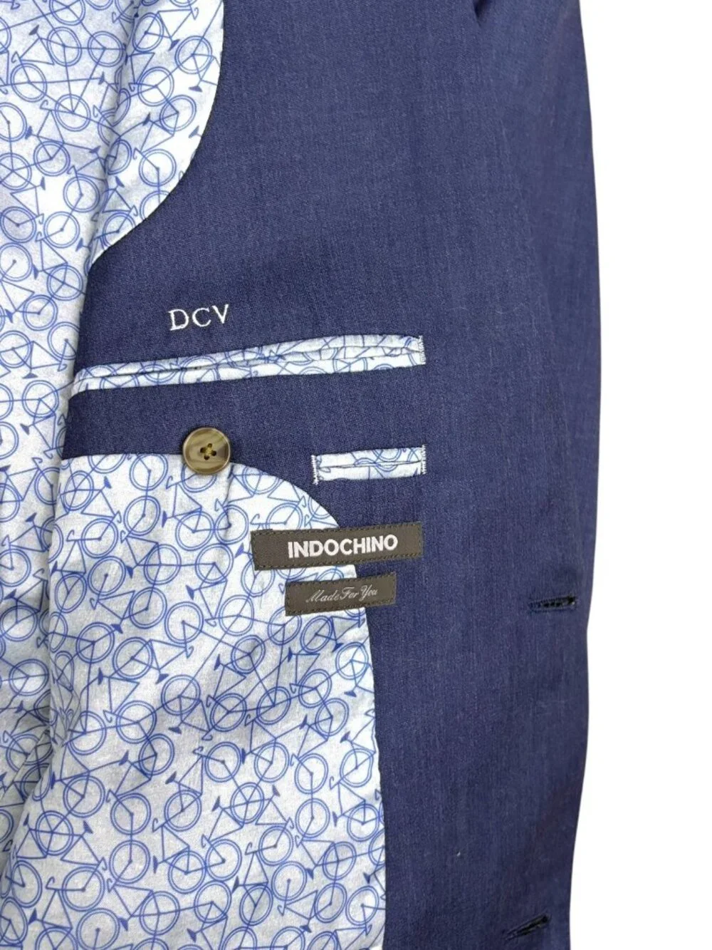 INDOCHINO WOOL Blazer Sport Coat Bicycle Luxury Business Formal Jacket Mens 48R